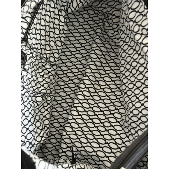 HOBO Black Patent Leather Large Double Handle Purse Magnetic Closure Pockets - Picture 10 of 16